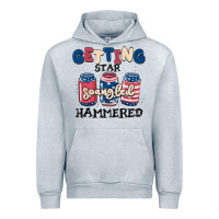 Heather Grey getting star spangled hammered Urban Hoodie - MaliasSmallBusiness