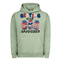 Pigment Oil Green getting star spangled hammered Urban Hoodie - MaliasSmallBusiness
