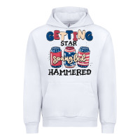 White getting star spangled hammered Urban Hoodie - MaliasSmallBusiness