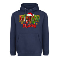 Navy Christmas nanny claus Heavyweight Hoodie - FaDigitalArtStudio