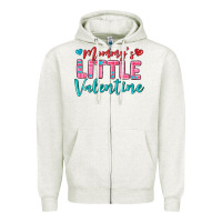 Oatmeal Heather momys little valentine Zipper Hoodie - texasbilliewilder