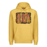 Antique Gold christmas reindeers leopard background Premium Hoodie - BarkalooDesign