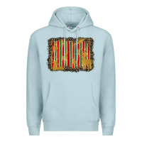 Blue Mist christmas reindeers leopard background Premium Hoodie - BarkalooDesign