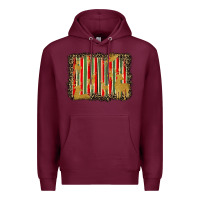 Burgundy christmas reindeers leopard background Premium Hoodie - BarkalooDesign
