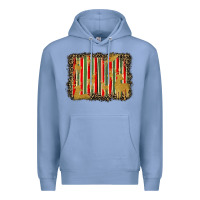 Colony Blue christmas reindeers leopard background Premium Hoodie - BarkalooDesign