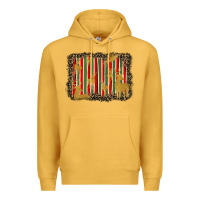 Mustard christmas reindeers leopard background Premium Hoodie - BarkalooDesign