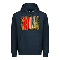 Navy christmas reindeers leopard background Premium Hoodie - BarkalooDesign