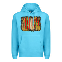 Ocean Blue christmas reindeers leopard background Premium Hoodie - BarkalooDesign