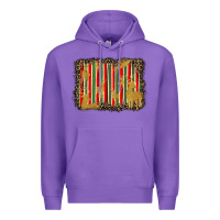 Purple christmas reindeers leopard background Premium Hoodie - BarkalooDesign