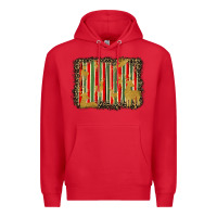 Red christmas reindeers leopard background Premium Hoodie - BarkalooDesign