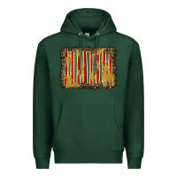 Sports Green christmas reindeers leopard background Premium Hoodie - BarkalooDesign