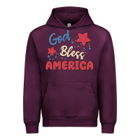Mauve Wine god bless america Urban Hoodie - MaliasSmallBusiness