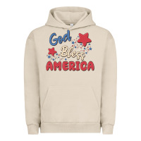 Pigment French Oak god bless america Urban Hoodie - MaliasSmallBusiness