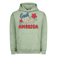 Pigment Oil Green god bless america Urban Hoodie - MaliasSmallBusiness