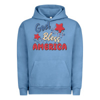 Pigment Pebble Blue god bless america Urban Hoodie - MaliasSmallBusiness