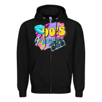 Black 90's mama Zipper Hoodie - Zillion Design Studio