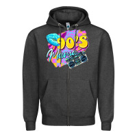 Charcoal Heather 90's mama Zipper Hoodie - Zillion Design Studio