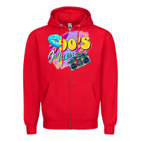 Red 90's mama Zipper Hoodie - Zillion Design Studio