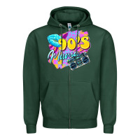 Sports Green 90's mama Zipper Hoodie - Zillion Design Studio