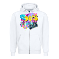 White 90's mama Zipper Hoodie - Zillion Design Studio