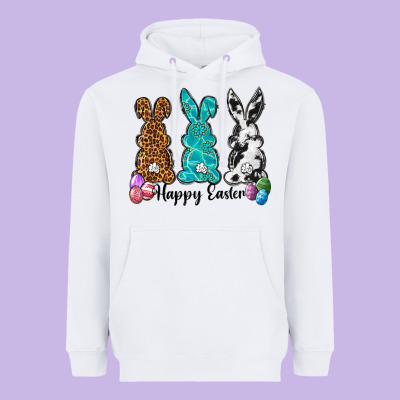 Western Happy Easter Peeps Heavyweight Hoodie Designed By Neo Western