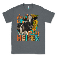 Charcoal Heather dont be a salty heifer with sunflowers Classic Tee - texasbilliewilder