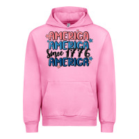 Fuchsia Pink america since 1776 Urban Hoodie - MaliasSmallBusiness