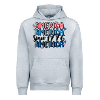 Heather Grey america since 1776 Urban Hoodie - MaliasSmallBusiness