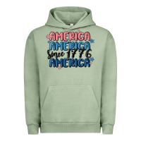 Pigment Oil Green america since 1776 Urban Hoodie - MaliasSmallBusiness