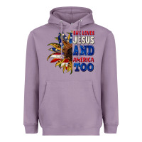 Lavender She loves Jesus and America too 4th of july Heavyweight Hoodie - CowGirlArtShop