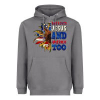Storm She loves Jesus and America too 4th of july Heavyweight Hoodie - CowGirlArtShop