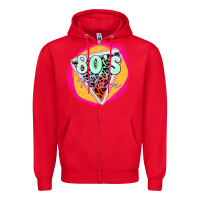 Red 80's mom Zipper Hoodie - Zillion Design Studio