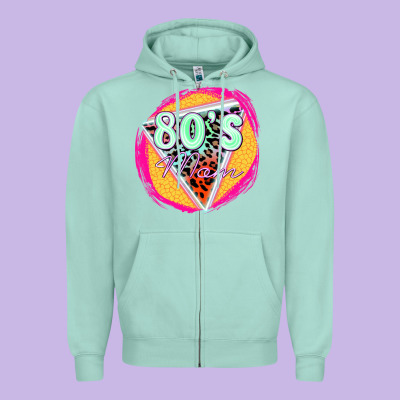 80's Mom Zipper Hoodie Designed By Zillion Design Studio