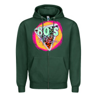 Sports Green 80's mom Zipper Hoodie - Zillion Design Studio