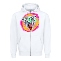 White 80's mom Zipper Hoodie - Zillion Design Studio