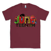 Burgundy JUNE TEENTH Classic Tee - Zillion Design Studio