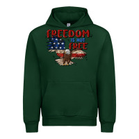 Forest Green freedom is not free Urban Hoodie - MaliasSmallBusiness