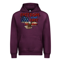 Mauve Wine freedom is not free Urban Hoodie - MaliasSmallBusiness