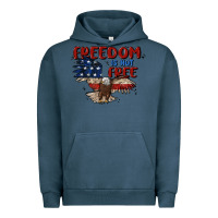 Pigment Midnight Navy freedom is not free Urban Hoodie - MaliasSmallBusiness