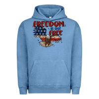 Pigment Pebble Blue freedom is not free Urban Hoodie - MaliasSmallBusiness