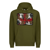 Army Green Christmas red plaid background Premium Hoodie - BarkalooDesign