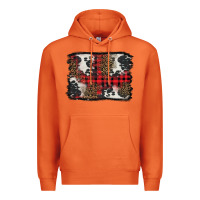 Carrot Christmas red plaid background Premium Hoodie - BarkalooDesign