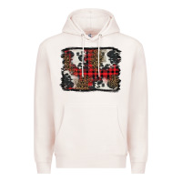 Pale Pink Christmas red plaid background Premium Hoodie - BarkalooDesign