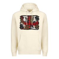 Sandshell Christmas red plaid background Premium Hoodie - BarkalooDesign