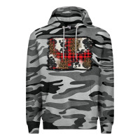 Slate Camo Christmas red plaid background Premium Hoodie - BarkalooDesign