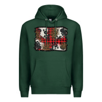 Sports Green Christmas red plaid background Premium Hoodie - BarkalooDesign