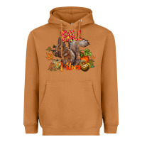 Meerkat Fall Vibes Squirrel Heavyweight Hoodie - CowhideDigitalArt