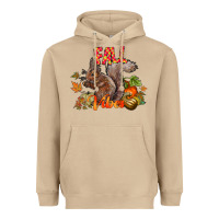 Mushroom Fall Vibes Squirrel Heavyweight Hoodie - CowhideDigitalArt