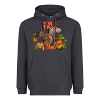 Smoke Fall Vibes Squirrel Heavyweight Hoodie - CowhideDigitalArt
