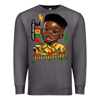Charcoal Heather juneteenth black boy Premium Sweatshirt - HRA Design Shop
